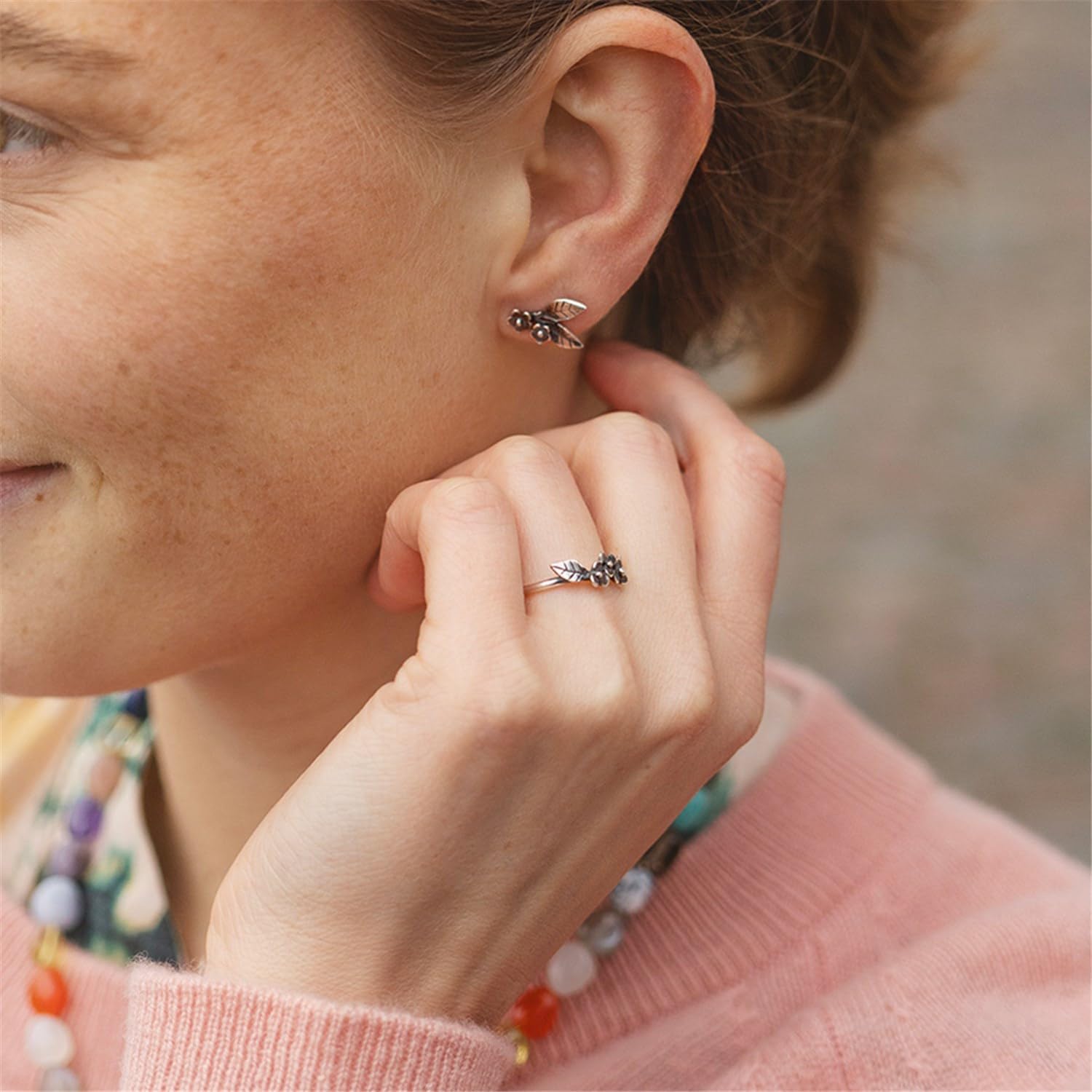 TROLLBEADS Flower Grace Ring - Delicate Floral & Leaf Design | Authentic Brand Jewelry | Sterling Silver | Carpe Diem Collection | Design by Søren Nielsen