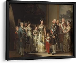 Canvas Lab | Charles IV of Spain and His Family by Francisco de Goya | 15 x 11 in | Fine Art Framed Print, Frame Color: Black | Classical art, Romanticism