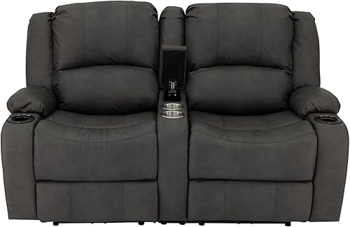 Miniatura 211 de RecPro Charles - Sofá reclinable doble de pared de 58 pulgadas, para autocaravana, con tela mejorada (color plomizo)