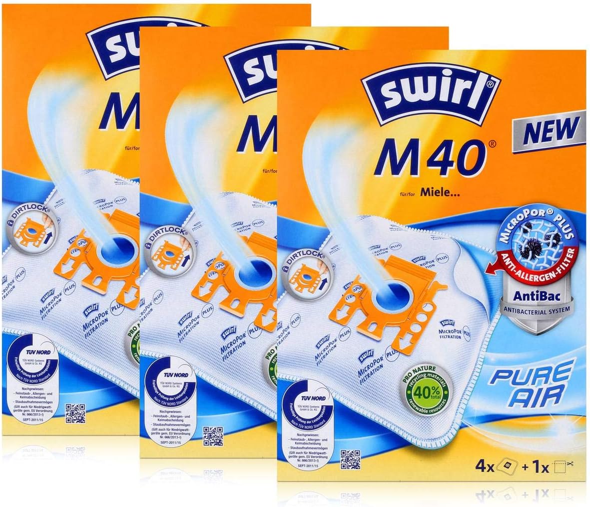 10 Sacchetti Per Aspirapolvere Premium Compatibili Miele GREENSTAR, S4211, S4 Ecoline 4000 + 1 Filtro
