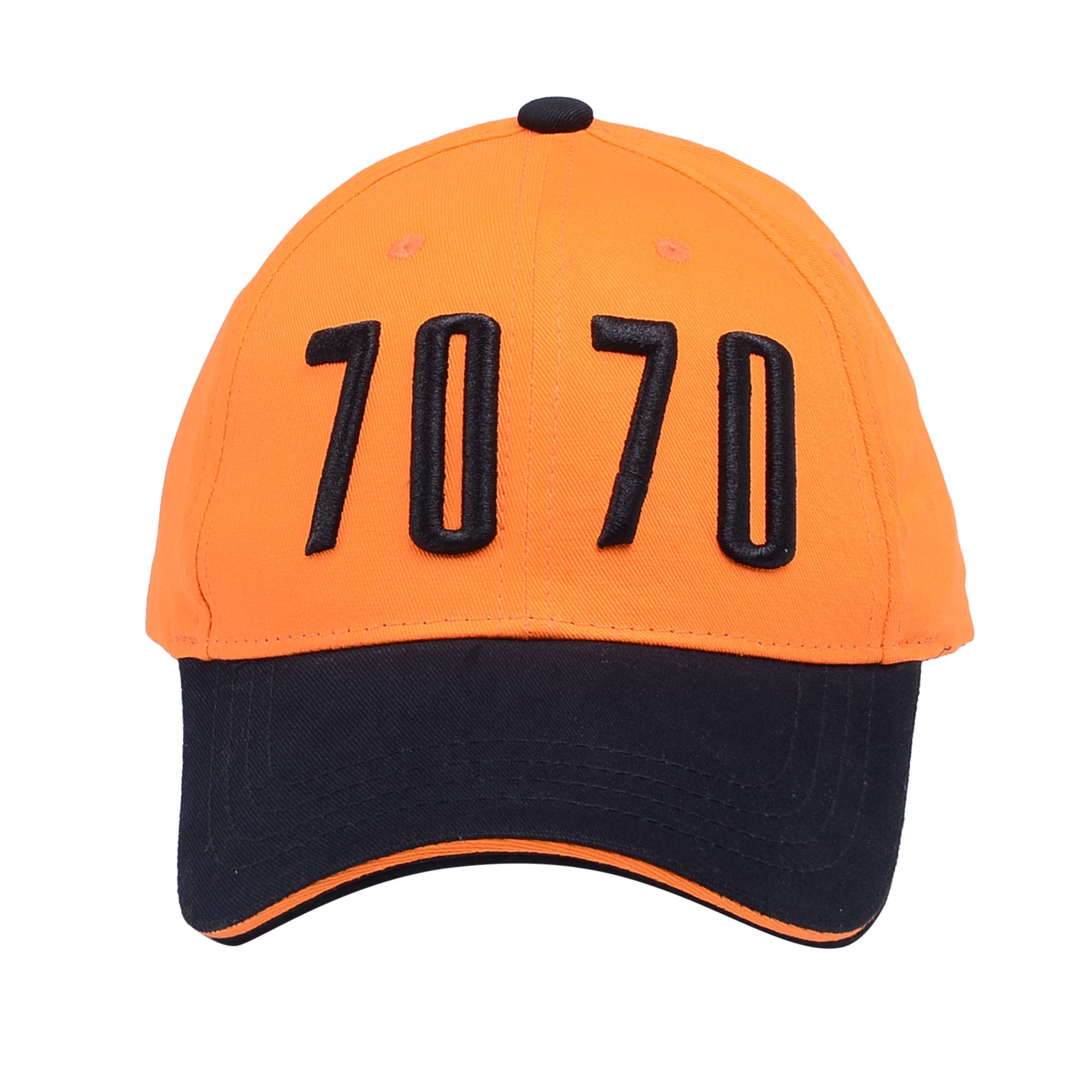 7070 Stylish Poly Cotton Dual Tone Cap (Orange Black) : Amazon.in