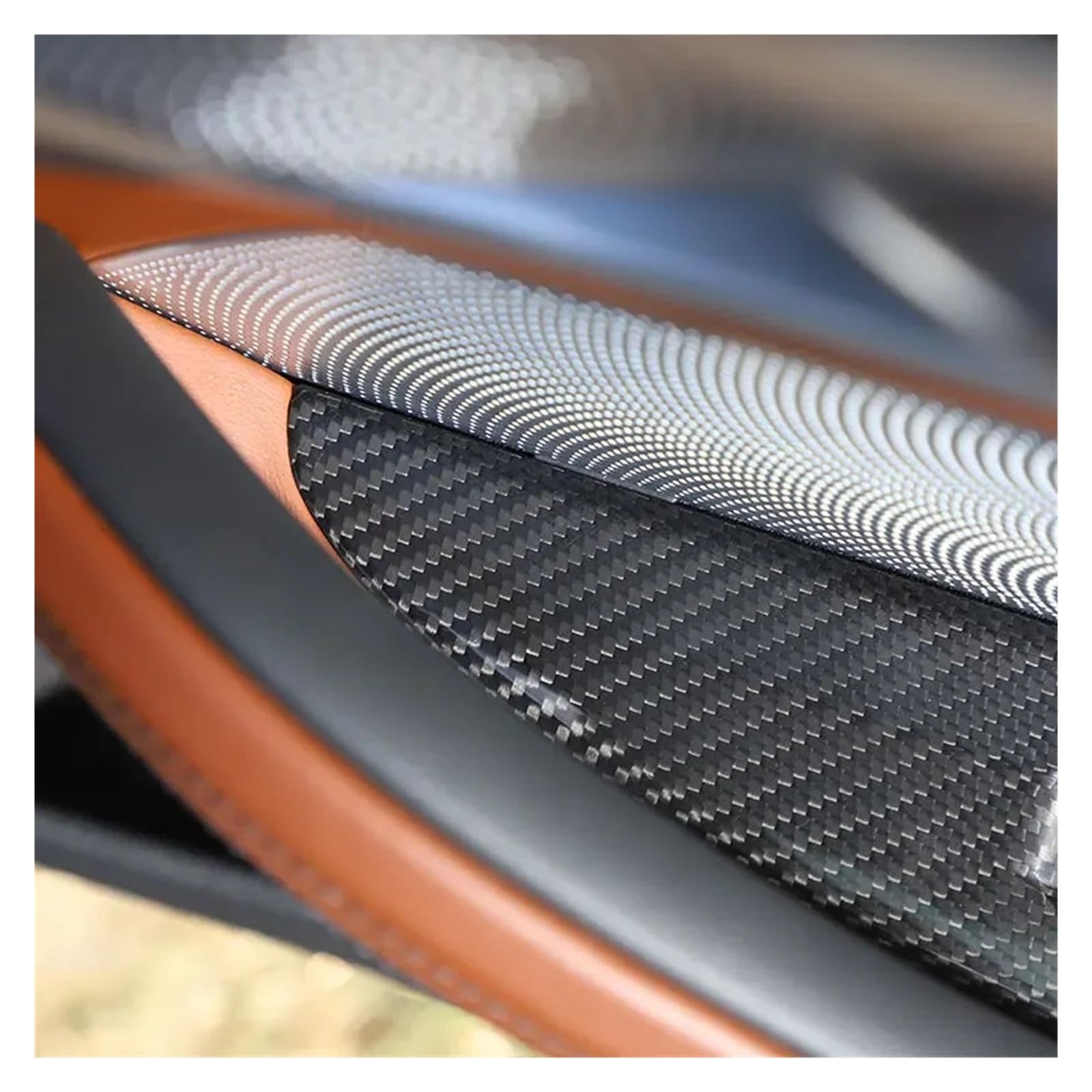 Compatible with BMW 8 Series G14 G15 2019-2022 Real Carbon Fiber Car Glass Lift Button Frame Sticker Interior — view 7