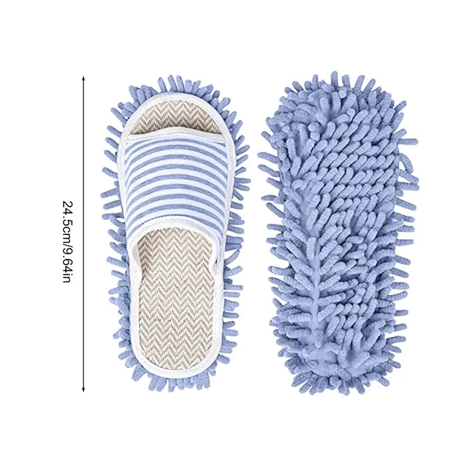 Zapatillas con mopa Zapatillas de fregona Lavables Que ahorran Trabajo for Limpieza Suelo Zapatilla Microfibra Desmontable for Polvo for Fregar el Pelo(S)