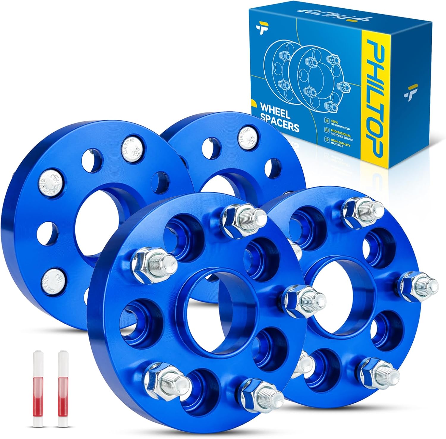 PHILTOP 5x100 to 5x114.3 Wheel Adapters 1 inch, 4 Pcs Hub Centric Wheel Adapters (Changes Bolt Pattern) with 56.1mm Hub Bore M12x1.25 Studs fit for 2013-2023 BR-Z, 2003-2006 Baja
