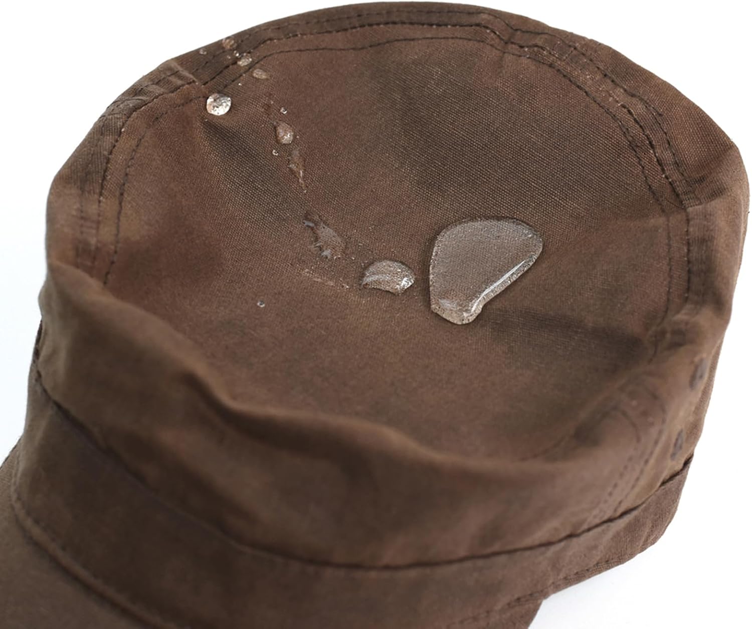 Flat Top Hat Army Cap Vintage Camouflage Hats for Men Women Flat Top Baseball Caps Camo Cadet Combat Fishing Cap Adjustable (US, Alpha, One Size, Dark Brown)