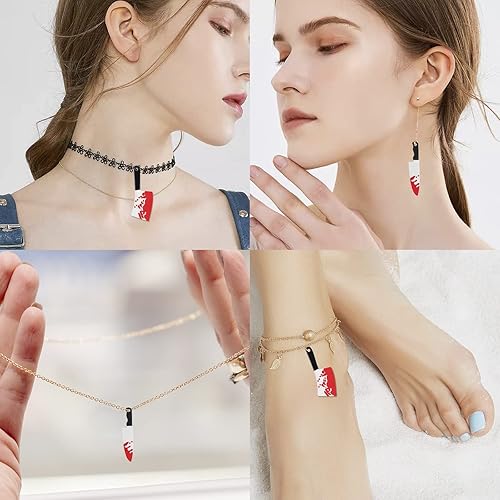 Miniatura 4 de 24 dijes de cuchillos falsos, colgante de Halloween, mini cuchillos acrílicos para mujeres, fabricación de joyas, manualidades, dijes de Halloween