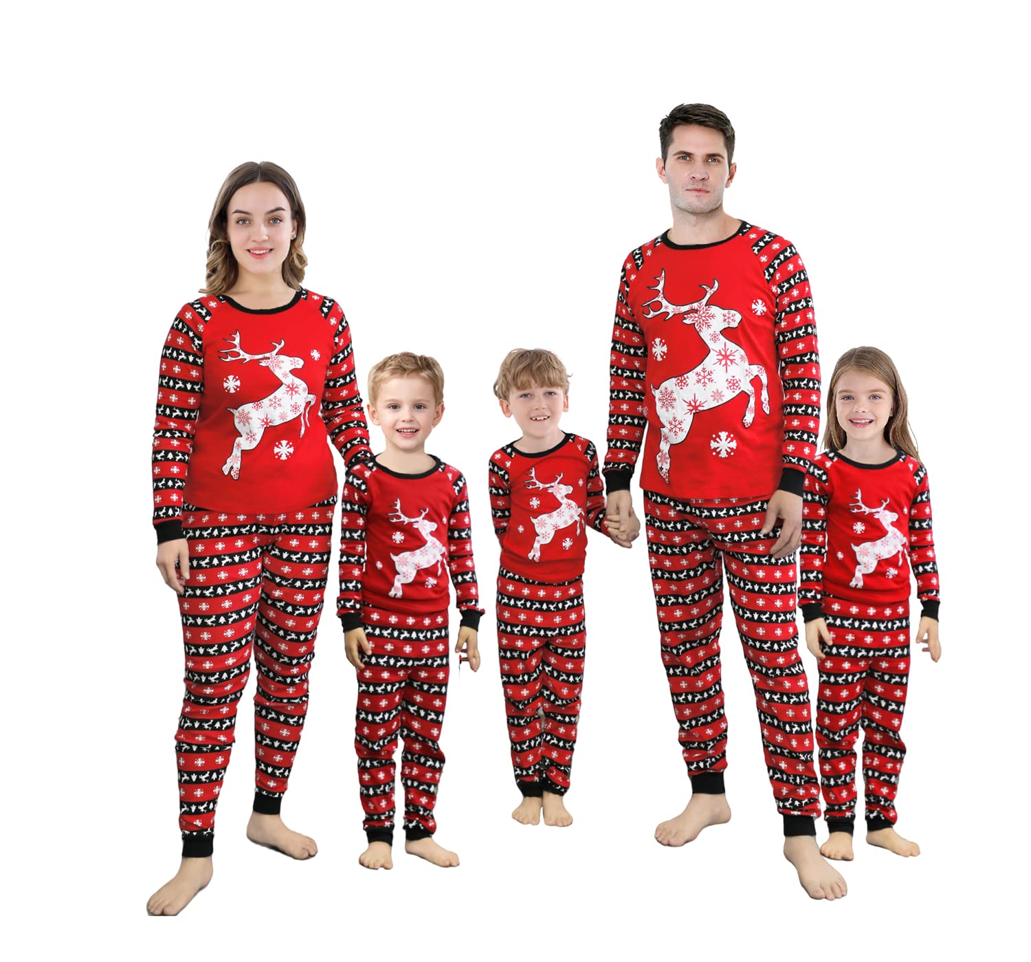 ABeCue Matching Family Pajamas for Women Men Kids Holiday Cotton Pjs Clothes Set