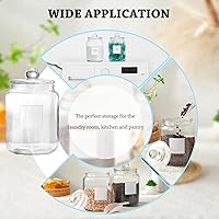 Vista 8 de Laundry Pods Glass Jars - Half Gallon Airtight Containers with Scoop and Labels for Organization and Storage Laundry Room Detergents Powder, Scent