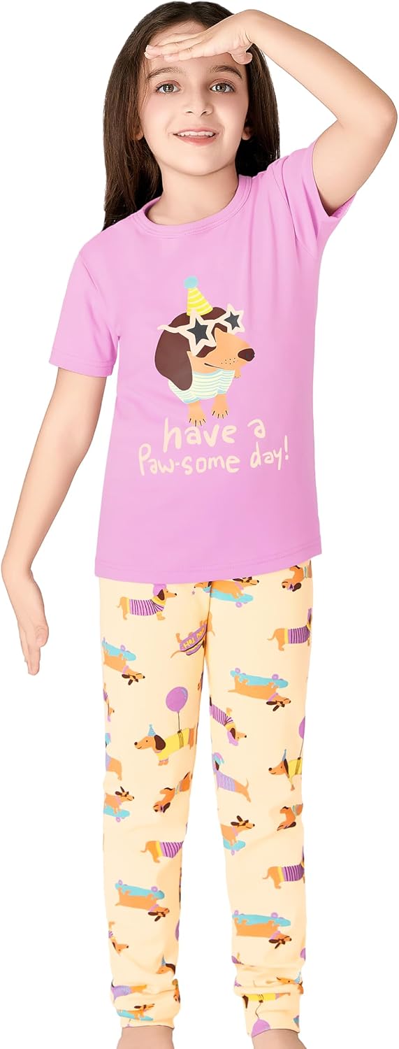 Topgal Little & Big Girls Cotton Knit Pajamas, 3-Piece Set, Sizes 4-14 image 5
