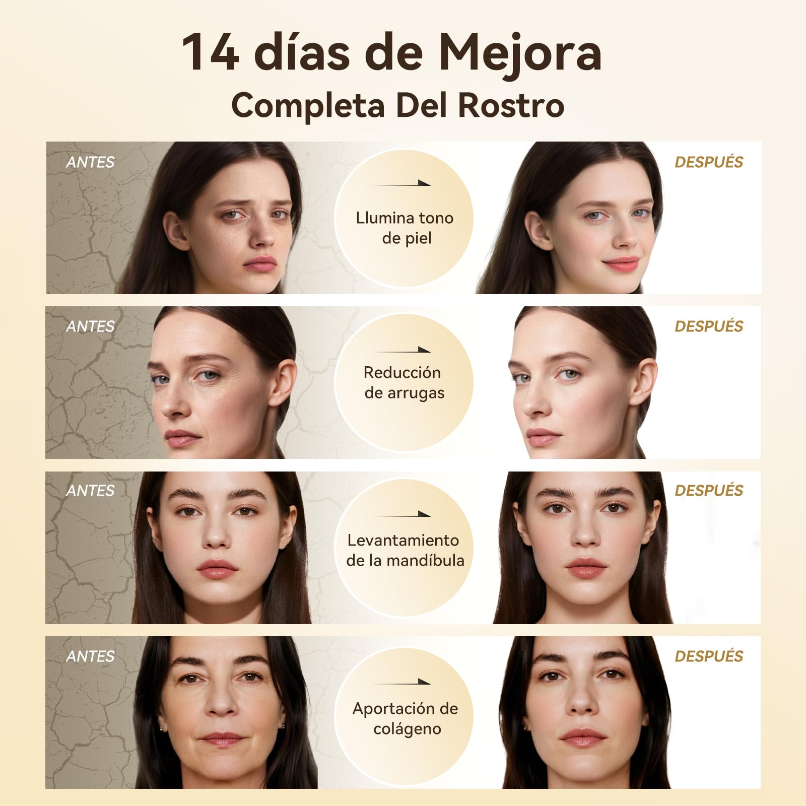 ANLAN Mini Radiofrecuencia Facial, 24K Oro RF Aparato Reafirmante y Antiarrugas, EMS Masajeador Facial Antienvejecimiento, 3 Modos, 3 Niveles, IPX6