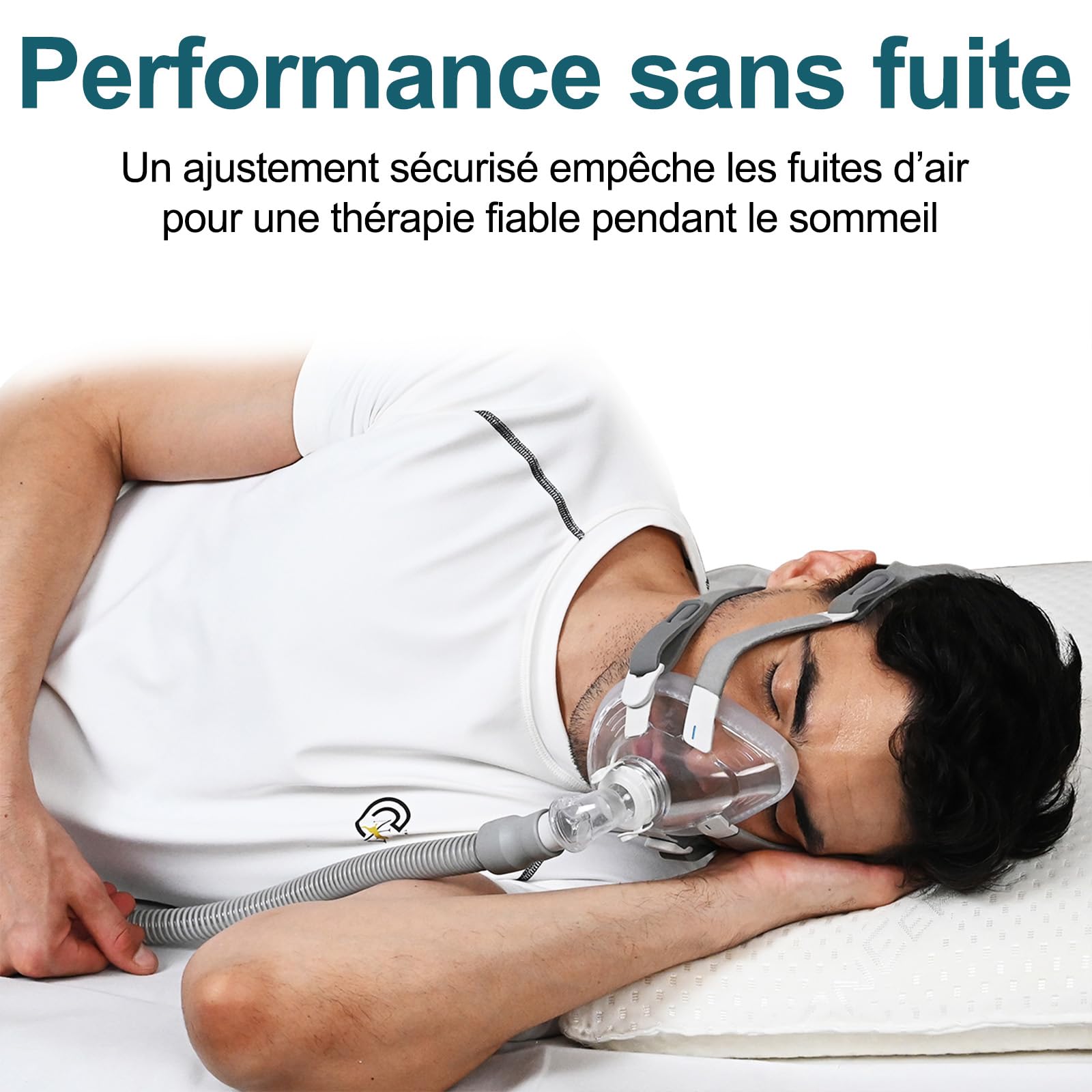 Tuyau Universel 6 Pieds avec Connecteurs Standard 22 mm | Tube d’Air Flexible et Léger pour Masque | Accessoire Essentiel pour la Plupart des Machines