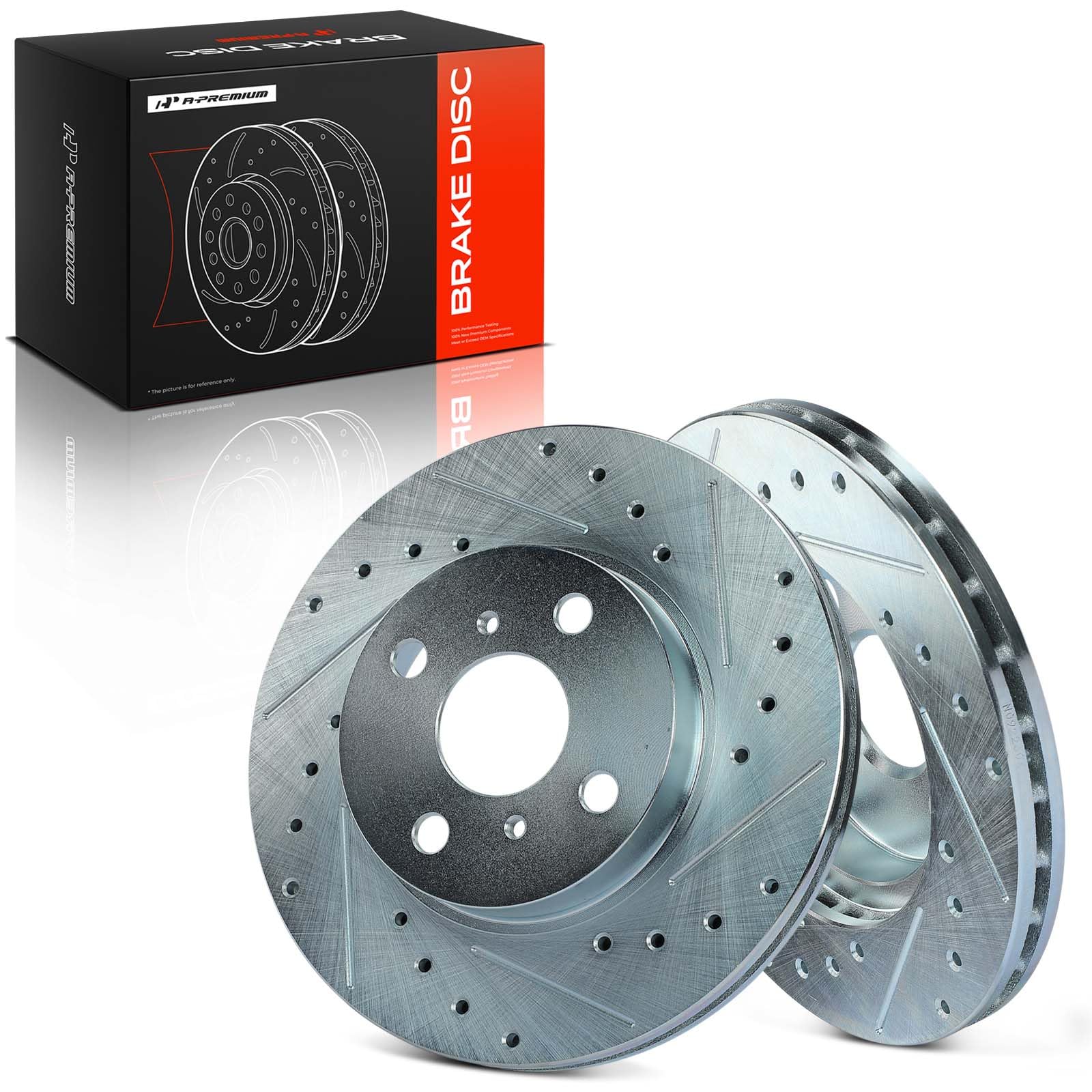 チロル　0910 A-Premium 10.04 inch (255mm) Front Drilled and Slotted Disc Brake