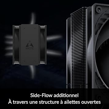 ARCTIC Freezer 36 Black Single Tower CPU Cooler Push-Pull Configuration Pressure Optimized 120mm P12 PWM PST Fan 2 Fluid Dynamic Bearing FDB 200-1800 rpm 4 Heat Pipe MX-6 Thermal Compound