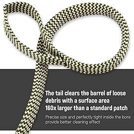 EZshoot 2 PCS Gun Cleaner, Bore Rope for Rifle Pistol Shotgun, Reusable Gun Cleaning Rope, Barrel Cleaner for 5.56mm/.223/.22/9mm/Cal .380/12 GA/. 30 Cal/.308/.44 Cal. (Choose Suitable Calibers)