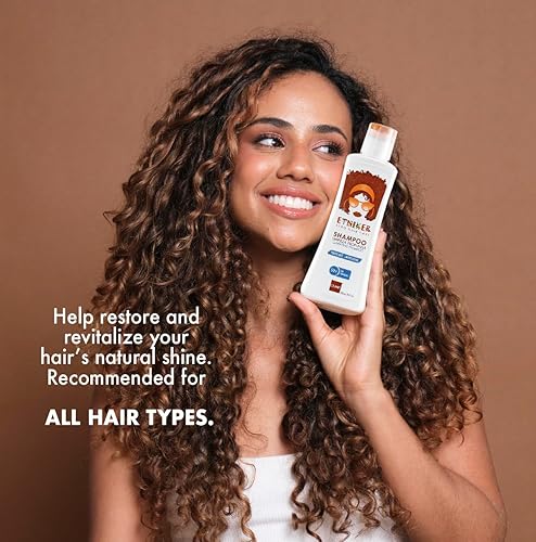 Vista 3 de ETNIKER Champú aclarante de limpieza profunda Cabello afro texturizado, rizado y ondulado Elimina la acumulación y restaura el brillo Libre