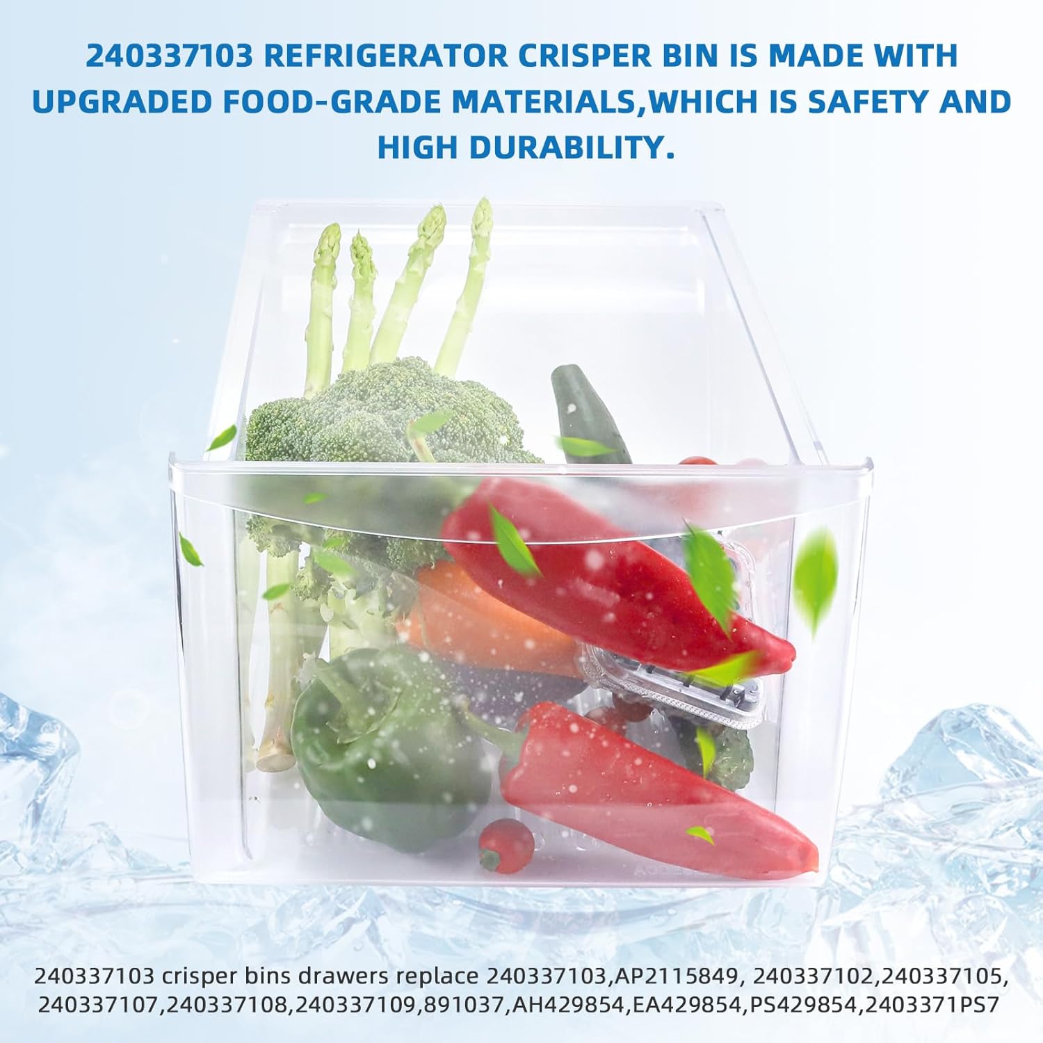 Durable Replacement Crisper Drawer for Frigidaire