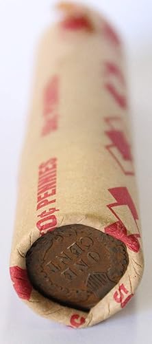 Miniatura 3 de Cartucho de centavos de trigo fuera de circulación con extremos de centavos indios, lote en cartucho de monedas estadounidenses antiguas