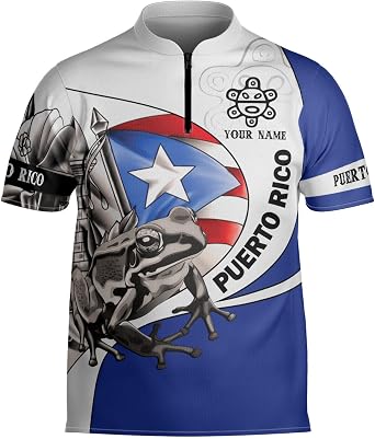 Custom Puerto Rico Flag Bowling Jersey Shirt Personalized Puerto Rican Pride 3D Shirts Gifts for Men Woman Boricua Jerseys