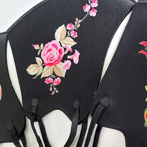 Miniatura 6 de OMG Decor Máscaras Faciales Lavables, Máscara Facial de Tela Reutilizable, Máscaras de Tela de Seda de Hielo y Algodón, Máscara Facial con Patrón de