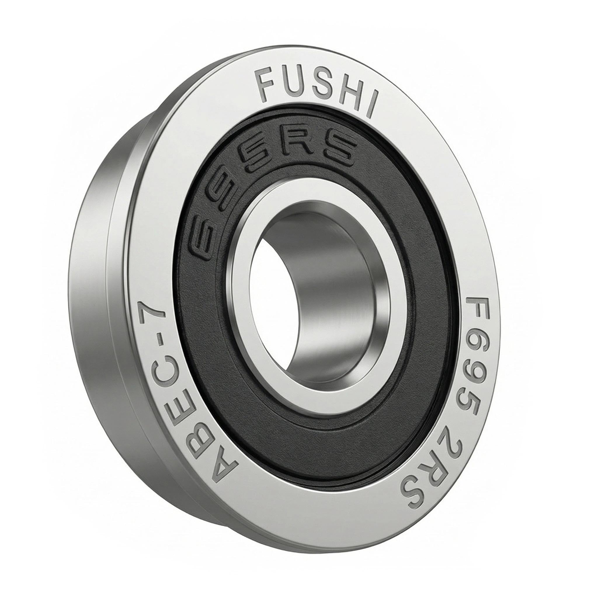 F695-2RS Bearing 5x13x4mm Flanged Miniature F695-RS Deep Groove Ball Bearings F695RS for VORON Mobius 2/3 3D Printer (Pick of 10Pcs)