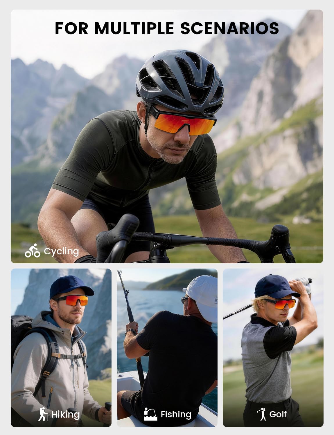 Lamicall Polarized Fit Over Glasses Sunglasses - UV400 Protection for Men Women, Oversized Sun Glasses for Driving Cycling