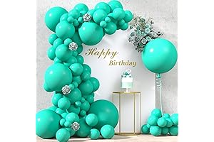 RUBFAC Teal Balloons for Party Decorations (116 Pcs)
