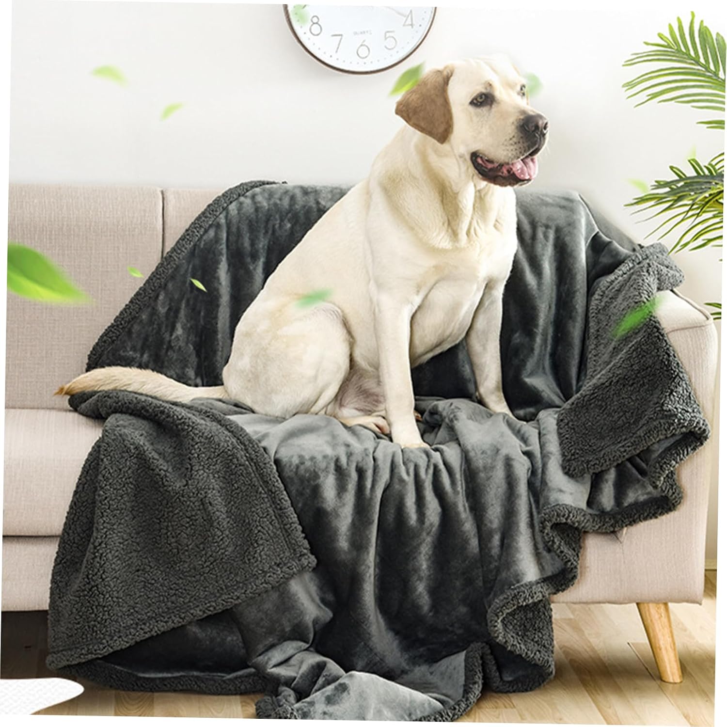 Mikikit Pet Blanket for Dogs Cats Cozy Fleece Throw Warm Pet Mat Portable Soft for Use