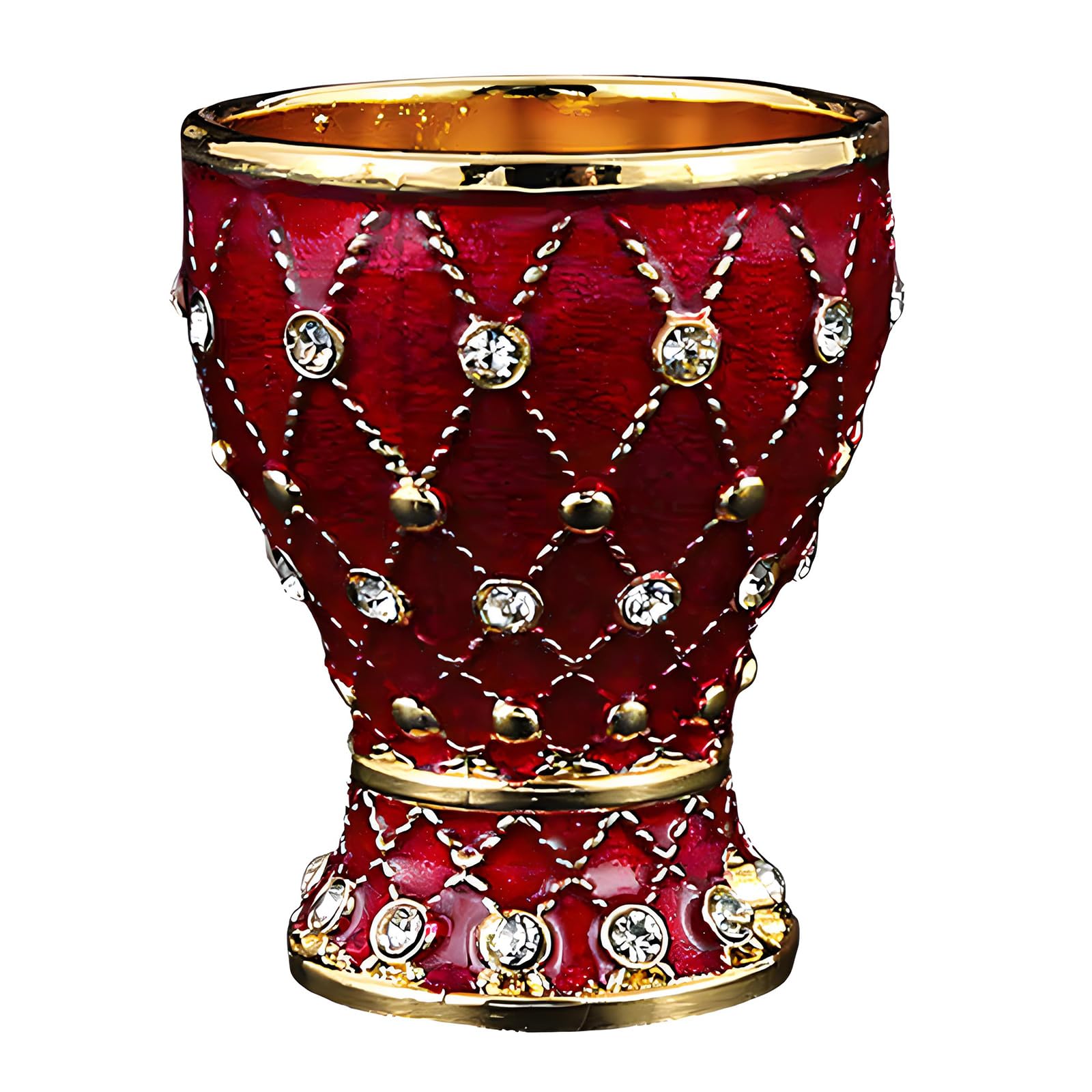 OSNIYAW European Goblet with Delicate Rhinestones Accent Glasswares Wine Chalices for Whiskeys Ice Drink Cocktail Glass