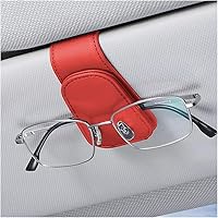 Vista 24 de zipelo Soporte para gafas de sol para visera solar de automóvil, 2 piezas de gancho magnético de cuero para gafas, clip de montaje para gafas de sol