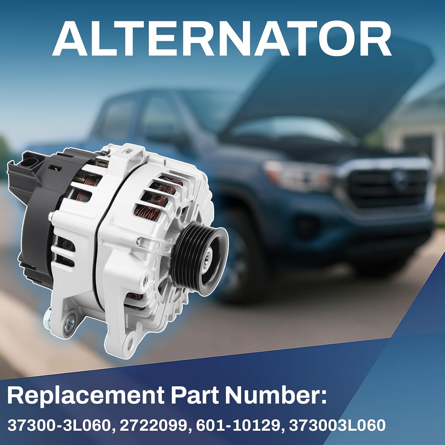 37300-3L060 Alternator 180A 14V Compatible with 2020-2024 Hyundai Palisade, 2020-2024 Kia Telluride 3.8L Replace 2722099, 601-10129, 373003L060