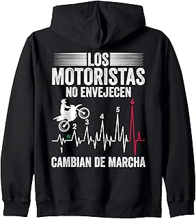 Los Motoristas No Envejecen, Ropa Moto Divertida Motocross Sudadera con Capucha