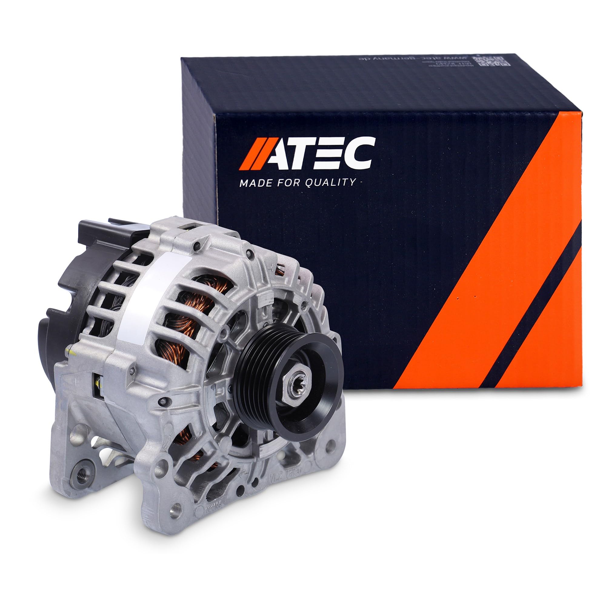 ATEC GERMANY 1x Lichtmaschine 14V 90A Kompatibel mit SEAT CORDOBA, IBIZA III (6L1), IBIZA, TOLEDO IV (KG3), SKODA FABIA 1, FABIA 2, RAPID, ROOMSTER, VW FOX, POLO (9N_, 9A_), POLO V (6R1, 6C1)