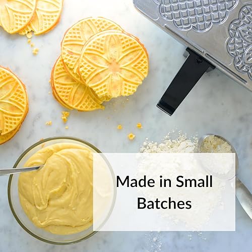 Miniatura 2 de DeLallo Galletas Pizzelle de almendras, (paquete de 3), galletas italianas con textura ligera de waffle, sabor a nuez dulce, receta italiana