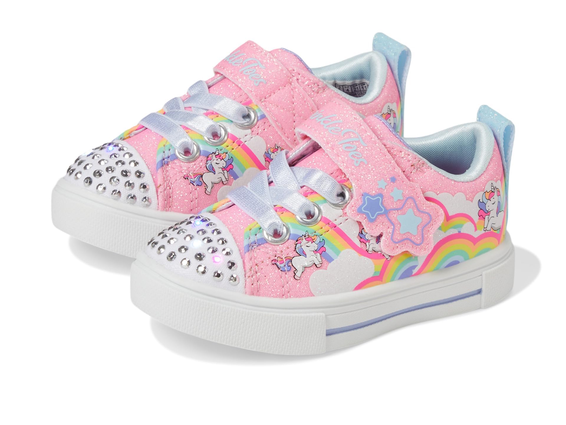 Skechers Kids' Twinkle Sparks-Jumpin' Clouds Sneaker, Pink