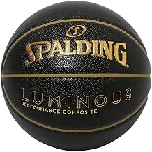 Spalding 77-982J Basketball Luminous Synthetic Leather Black x Gold No. 6 Ball