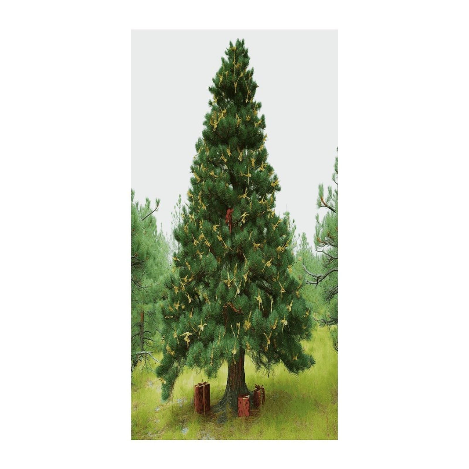 Fekiloot Style Garlad Pine Tree Door Curtain Room Divider Curtains
