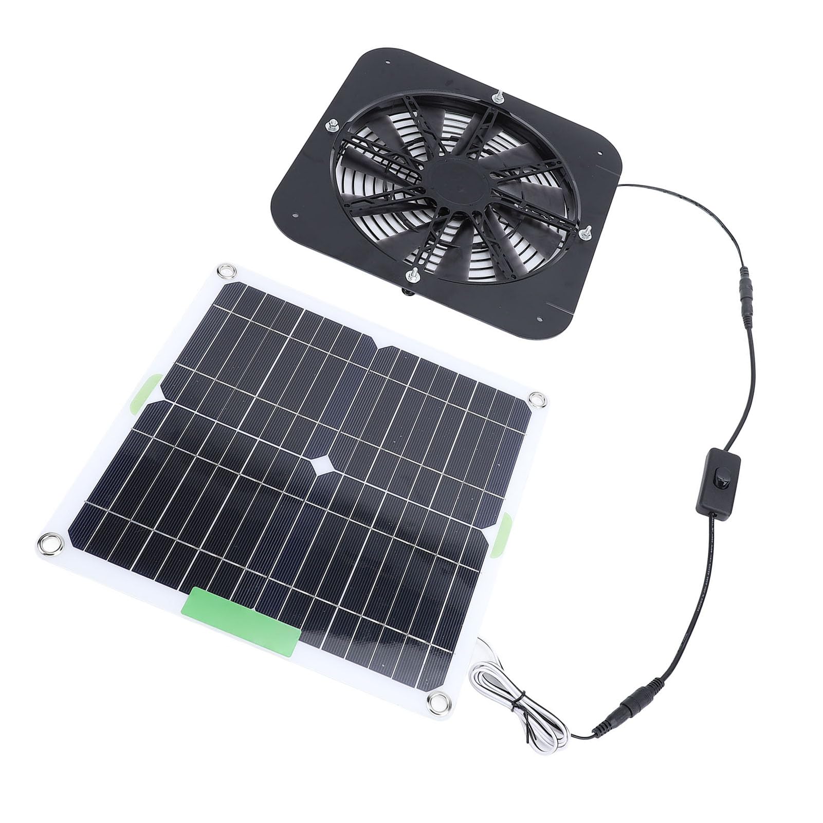 Zunate Extractor de Aire Solar, Ventilador de ático Solar de Silicio Monocristalino de 100 W, Extractor de Techo con Energía Solar, Ventilador de Ventilación Solar de 13,5 Pulgadas para