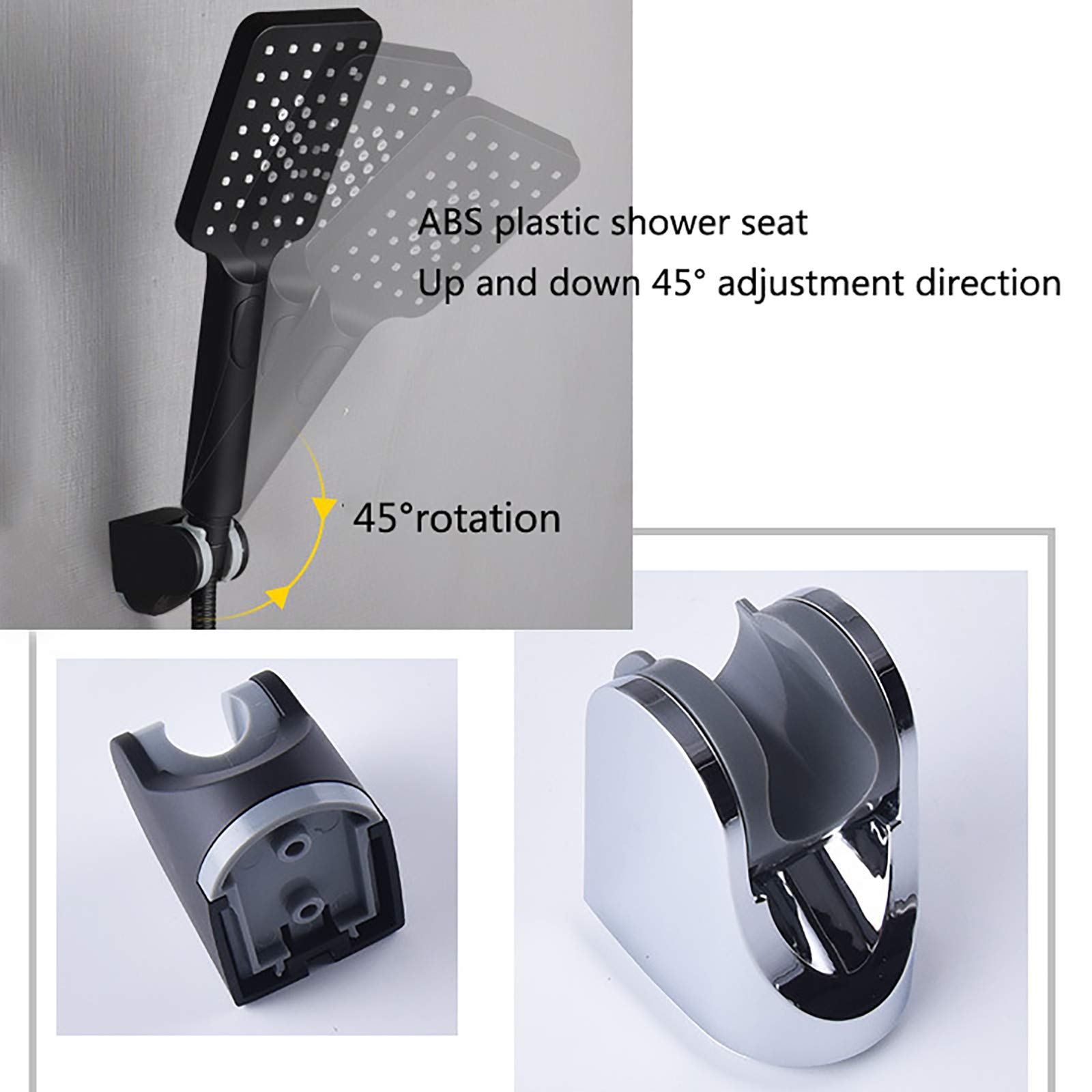 Rubinetto per vasca con acqua calda e fredda, rubinetto per vasca girevole, rubinetto per vasca a parete, rubinetto per vasca in ottone, miscelatore monocomando con doccetta a 3 modalità, nero