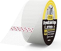 Etossan Self-Adhesive Drywall Mesh Joint Tape 2in x 150ft Ultra-Thin 0.3mm Fiberglass for Crack Repair & Seamless Finishing