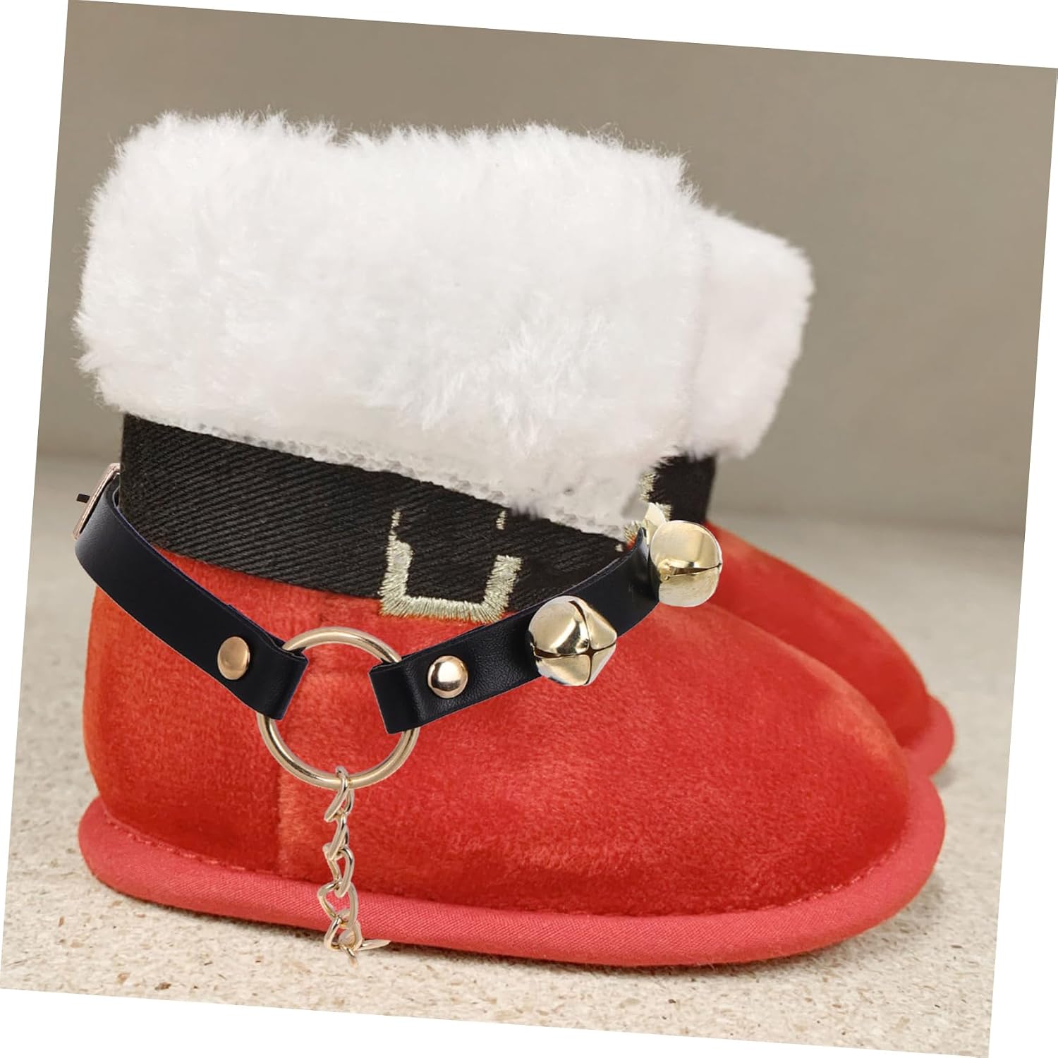 2pcs Family Party Decoration Shoes Boots Bells Large Jingle Bells for Women Christmas