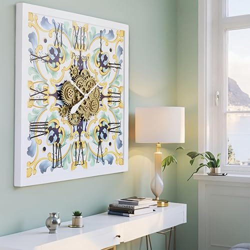 Vista 182 de The Gears - Reloj de pared con engranajes móviles (Vietri, redondo de 36 pulgadas)