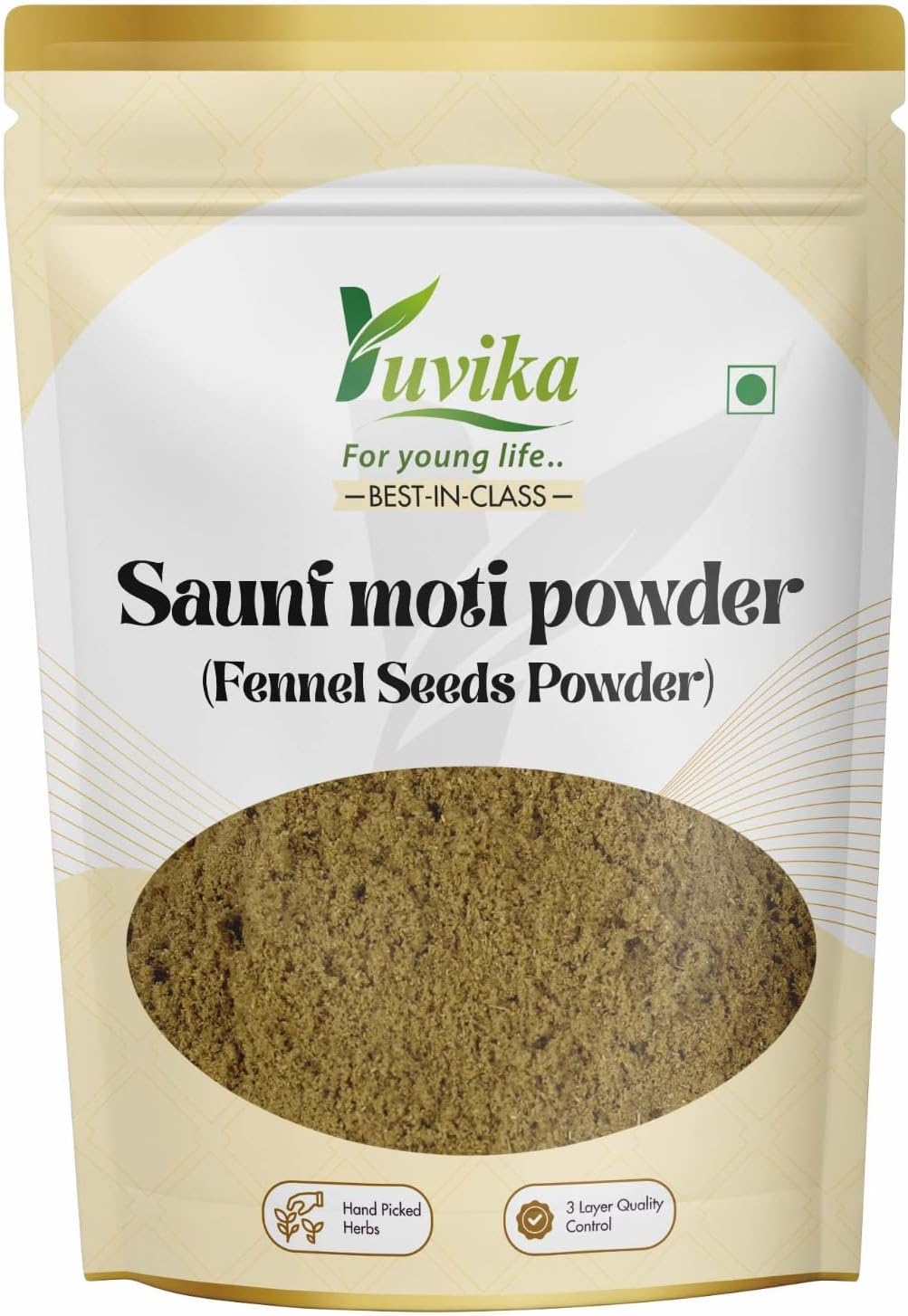 Yuvika Saunf Moti Powder - Sonf Moti Powder - Foeniculum Vulgare - Fennel Seeds Powder 100 Grams