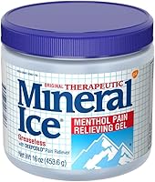 Vista 1 de Mineral Ice Gel terapéutico para aliviar el dolor, tarro de 16 onzas