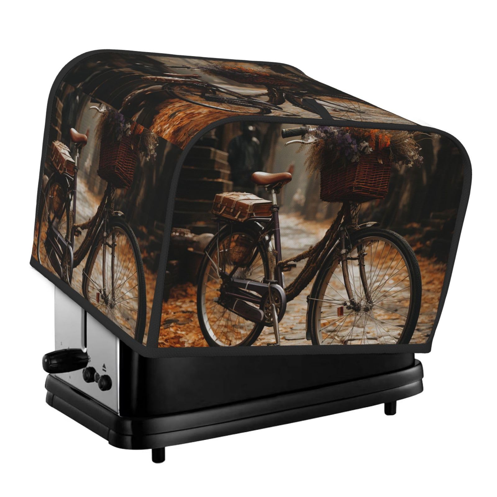 4 Slice Toaster Cover with Two Pockets for Storing knife Super Soft Appliance Covers Bicycle Dust Cover for Kitchen Small Oven-Cover Kitchen Bread Machine Protector Covers