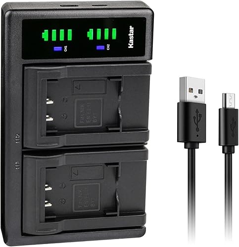 Miniatura 10 de Kastar Paquete de 1 batería y cargador USB LTD2 compatible con batería Ricoh DB-80, cargador BJ-8, cámara Ricoh R50, batería Sanyo DB-L70, cargador