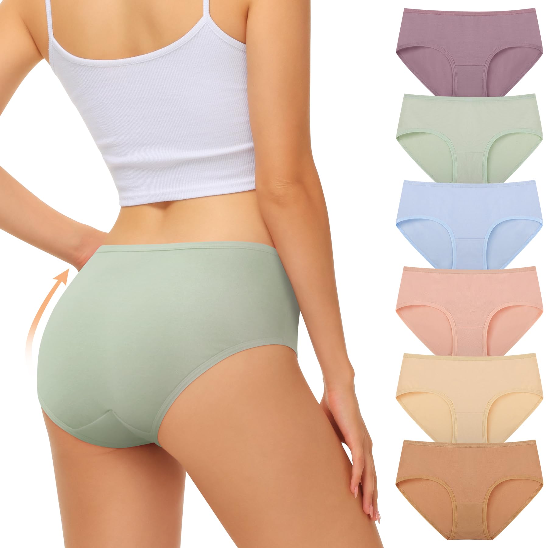 FALARY Unterhosen Frauen Baumwolle Damenslip Underwear Women Unterwäsche Damen Schlüpfer Panties Hipsters Höschen Bequeme Sportunterhosen Atmungsaktiv Mehrpack（M/gr.40 EU, Vorfrühling-1）