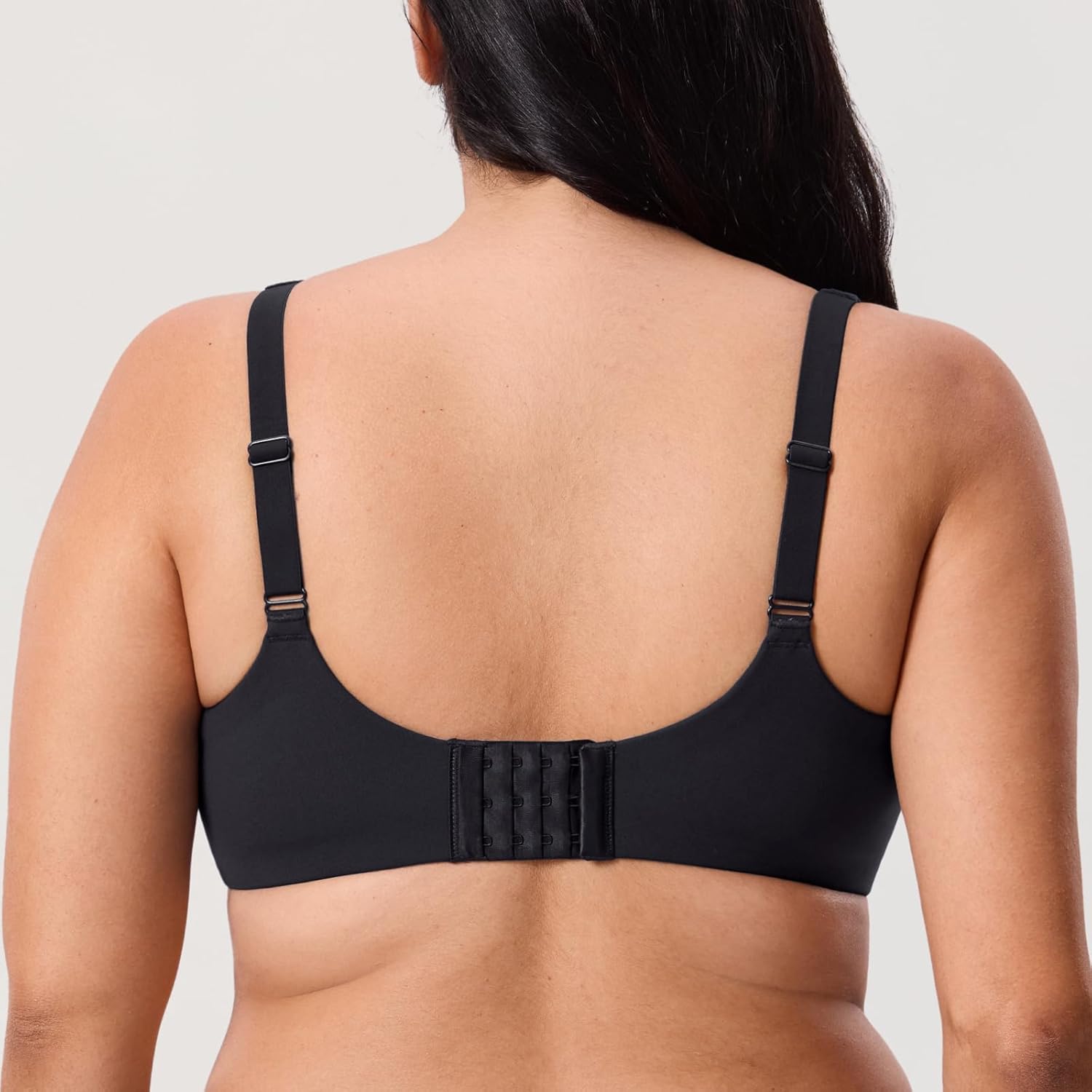 DELIMIRA Women's Inbarely Lift Full Coverage Bras Plus Size Unlined Supportive T Shirt Underwire Seamless Bra