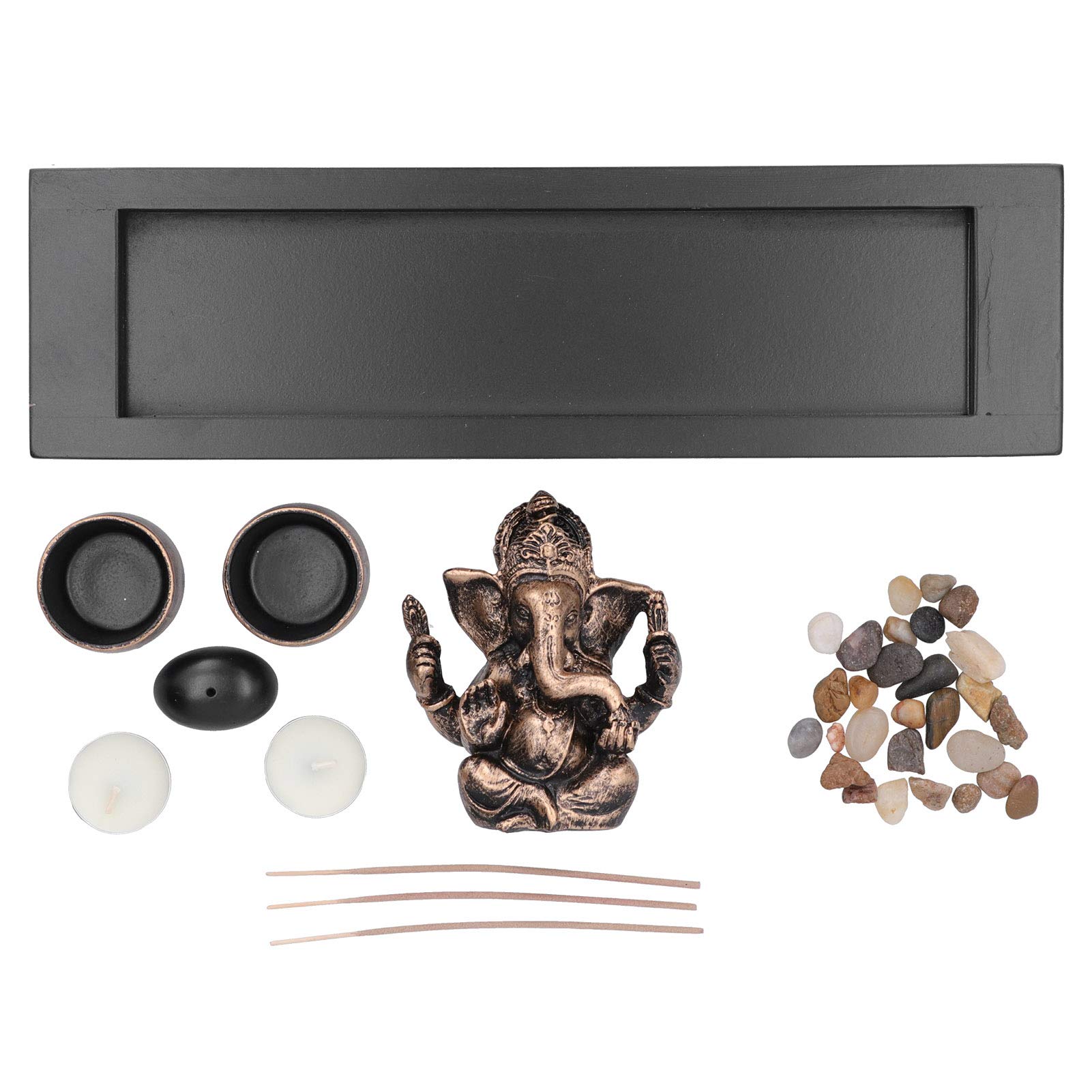 Porta Incienso de Elefante Budista, Mini Estatua de Tronco, candelabro, Juego de decoración de aromaterapia con portavelas para decoración de meditación en el hogar, oficin