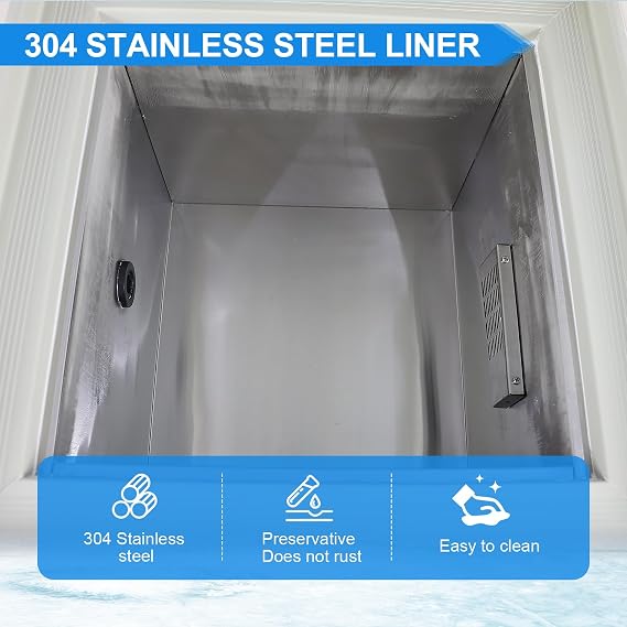 HNZXIB 58L -86C Ultra Low Temperature Freezer, Flash Freezer, Large Capacity Cryogenic Refrigerator for Lab Research Use and Seafood Meat Quick Freezing