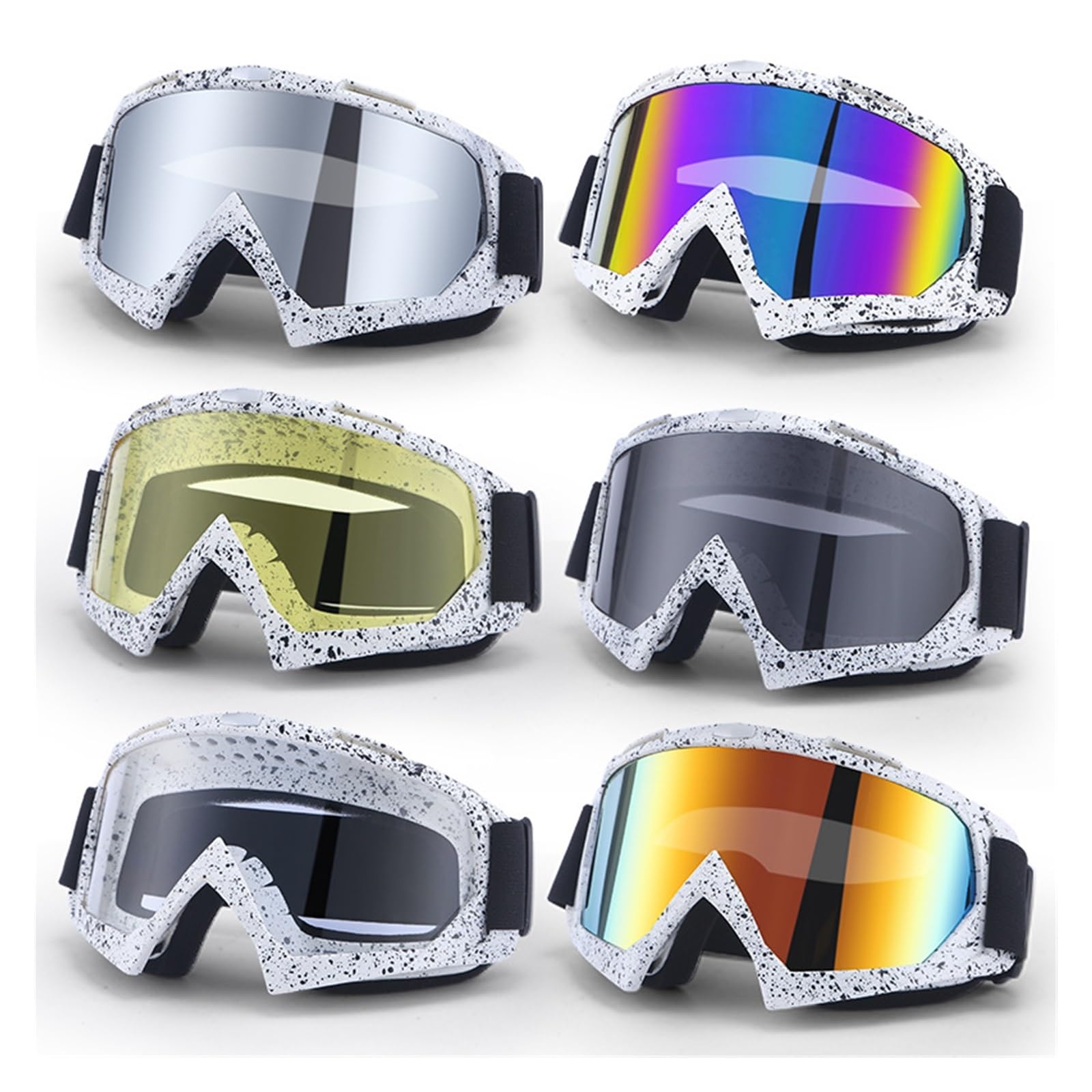 Gafas de esquí para deportes al aire libre en invierno, ciclismo, motocicleta, gafas a prueba de viento, gafas de sol, gafas de snowboard, gafas de esquí antiniebla, gafas para exteriores (color